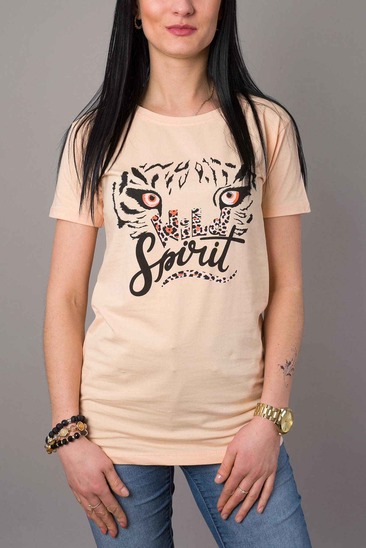 Dámske tričko WILD SPIRIT - krémové