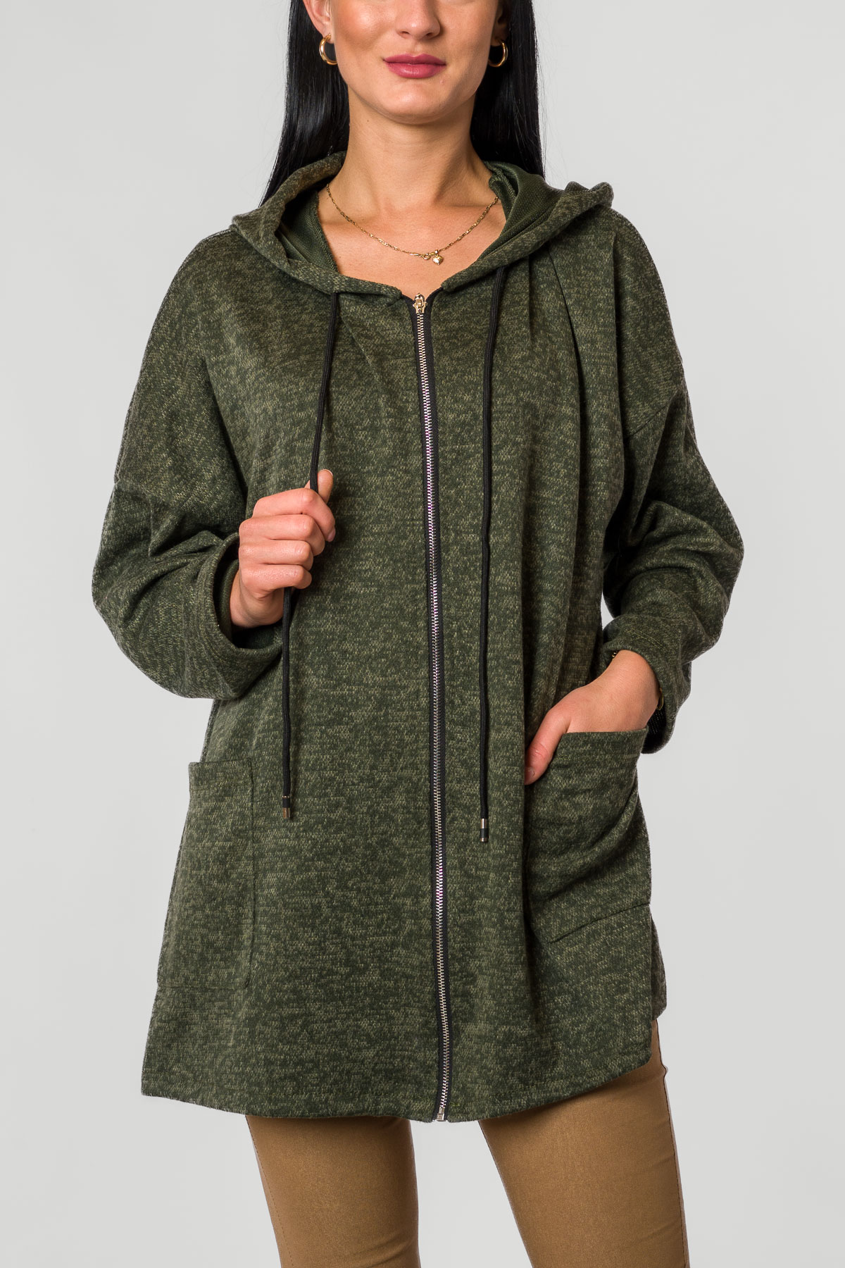 Dámska mikina OMBRE - khaki