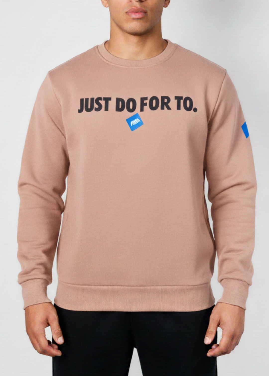 Pánska zateplená mikina JUST DO FOR TO - béžová