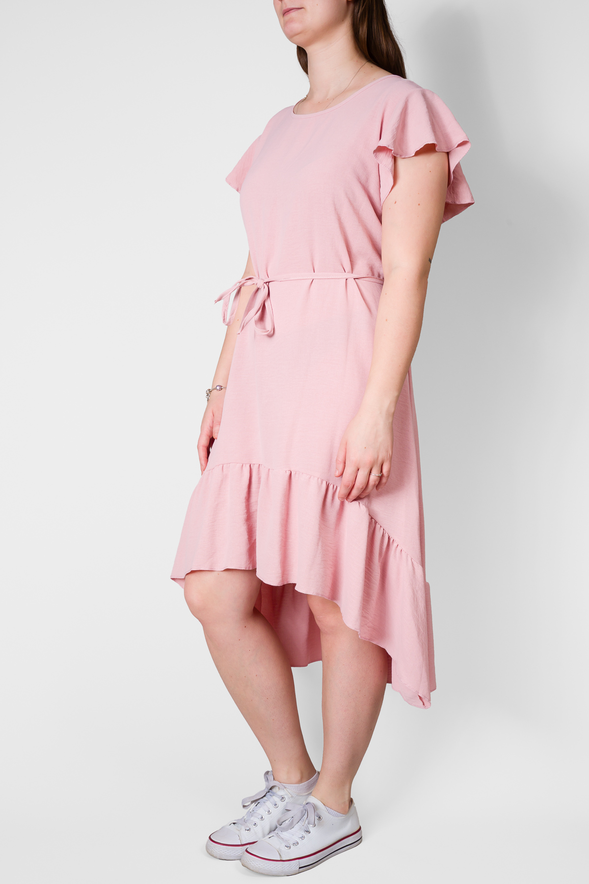 Dámske šaty RUFFLE - staroružové