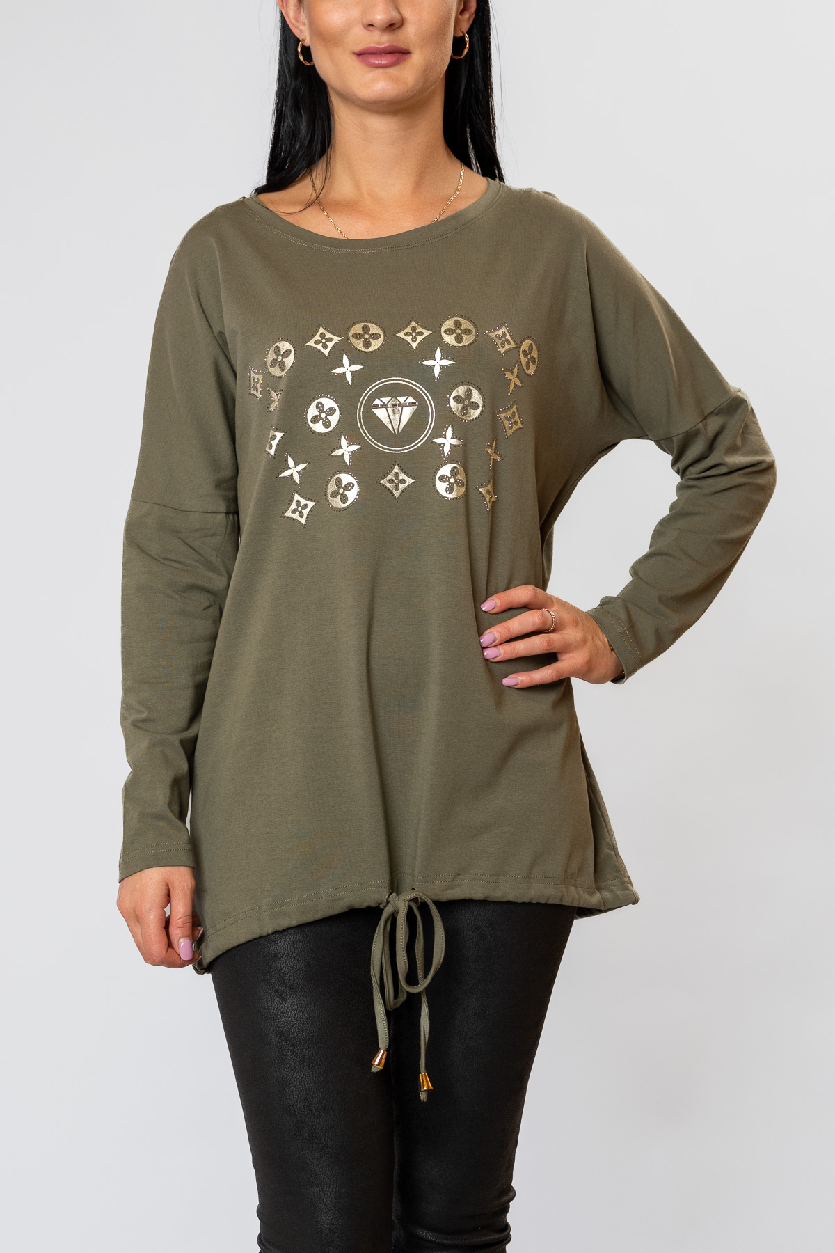 Dámske tričko DIAMOND - khaki