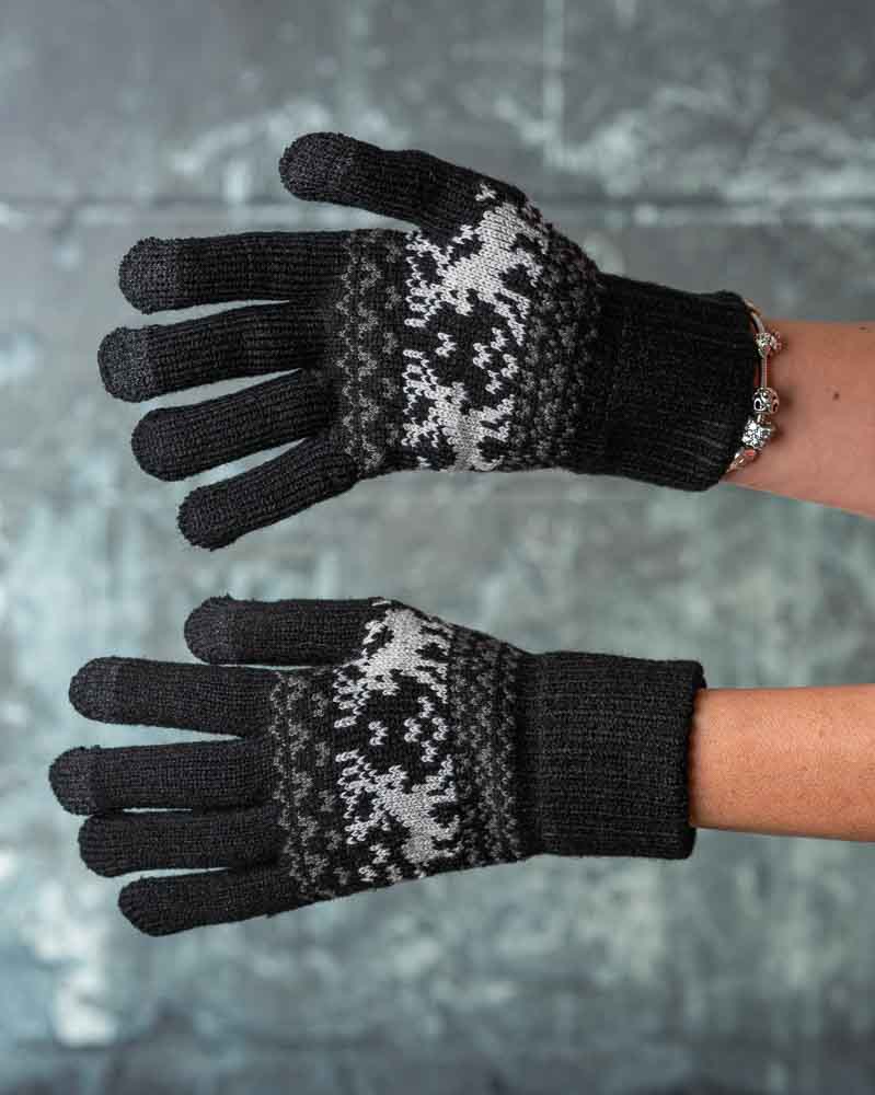 Dotykové rukavice DEER - čierne