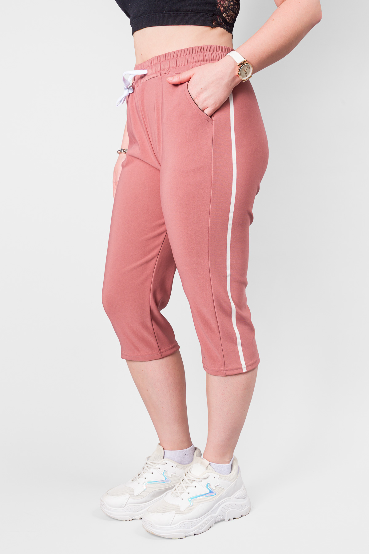 Dámske capri FASHION - ružové