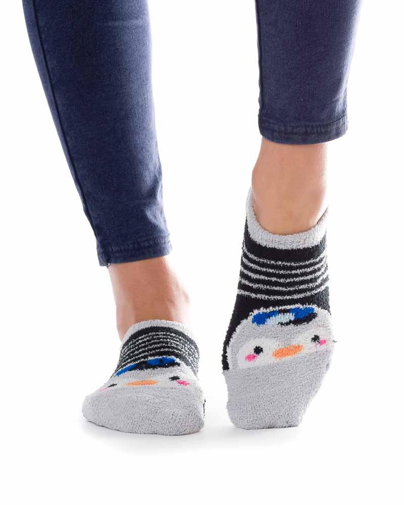Veselé froté ponožky - sivé