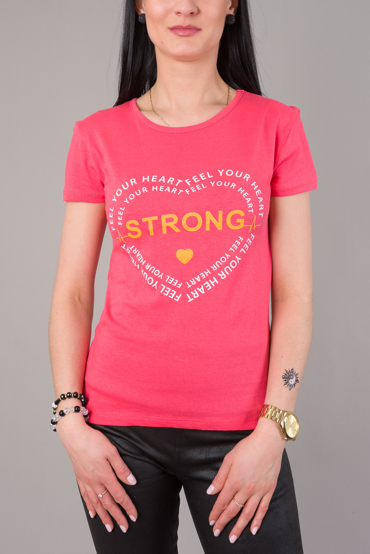 Dámske tričko STRONG - ružové
