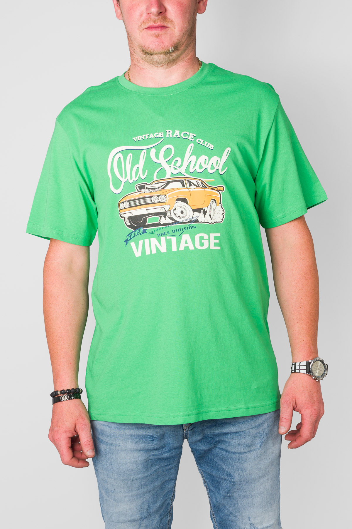 Pánske tričko OLD SCHOOL - zelené