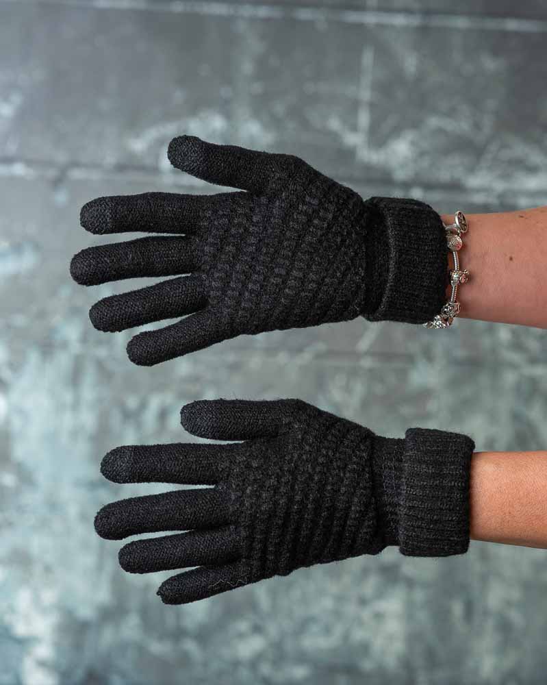 Dotykové rukavice - čierne