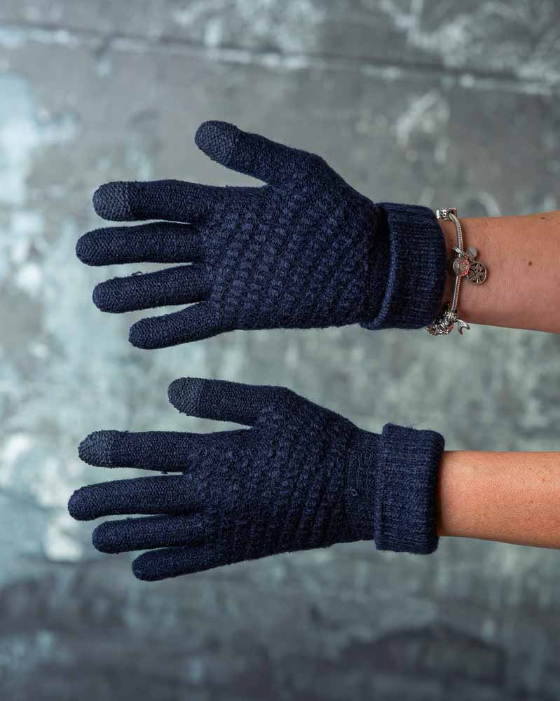 Dotykové rukavice - tmavomodré