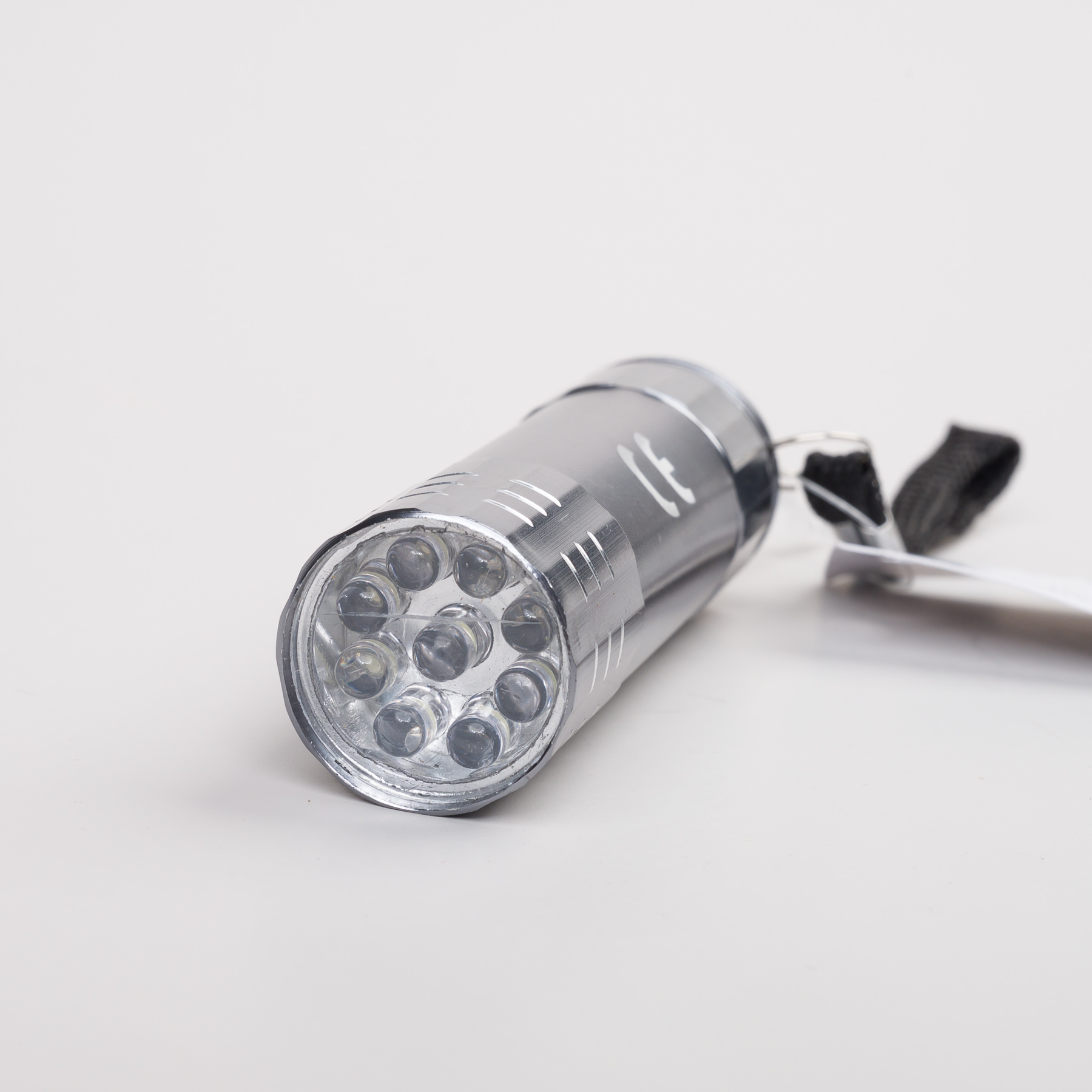 9 LED baterka - šedá