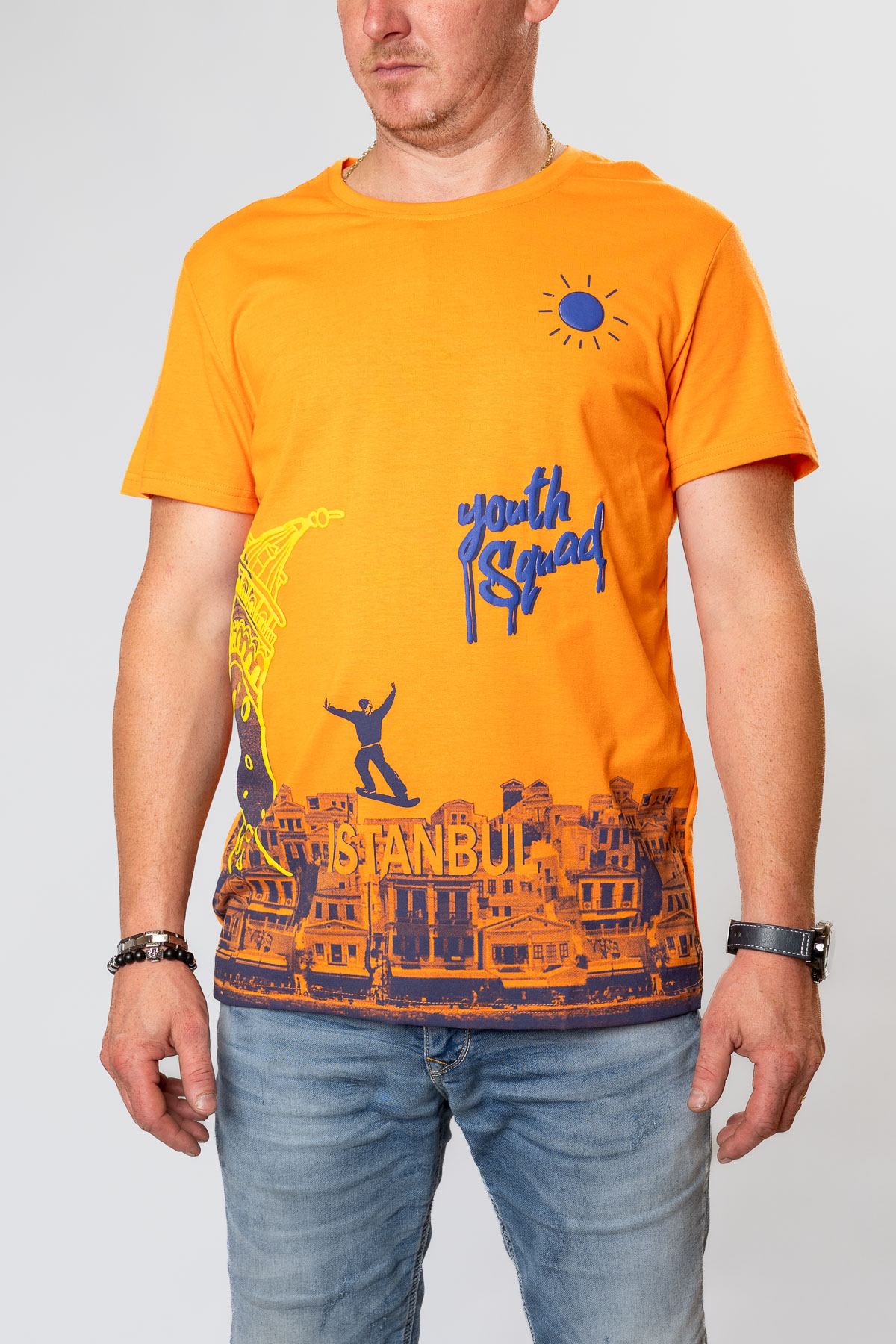 Pánske tričko YOUTH SQUAD - oranžové