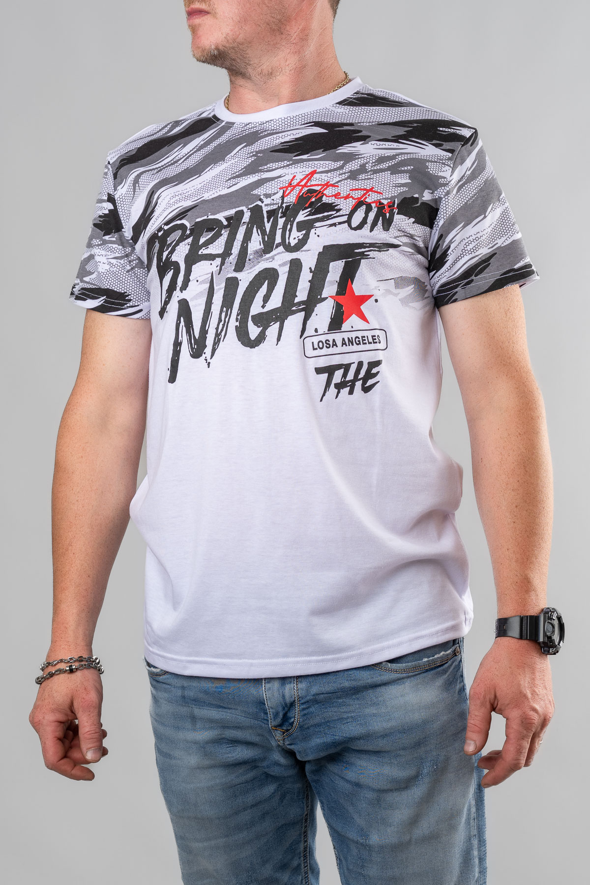 Pánske tričko BRING ON NIGHT - biele