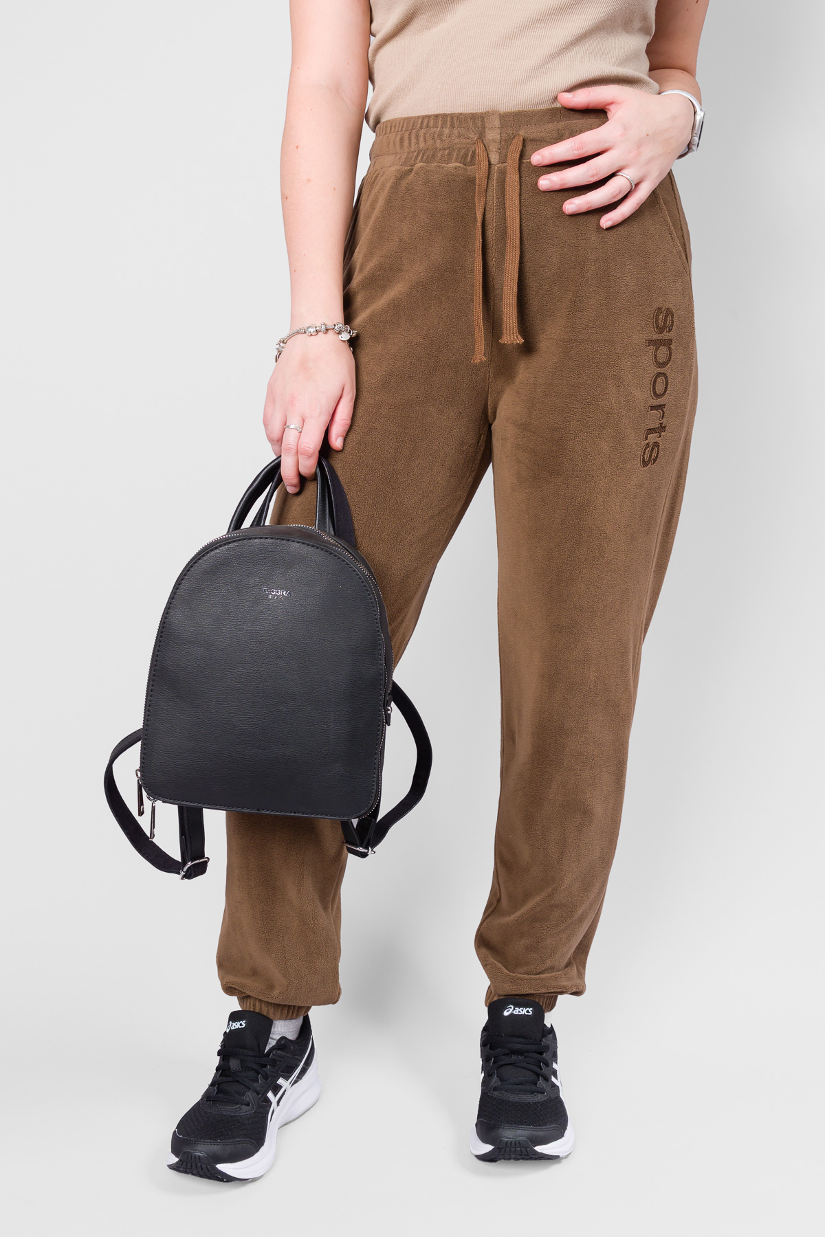 Dámske tepláky SPORT LUXE - hnedé