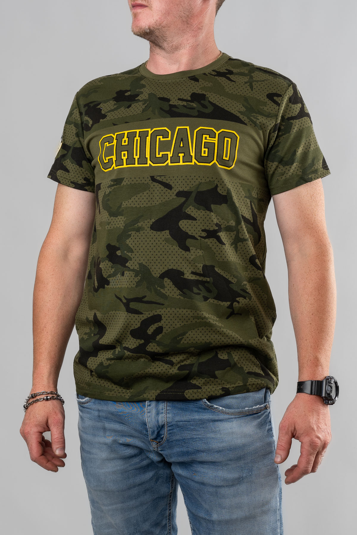 Pánske tričko CHICAGO - khaki