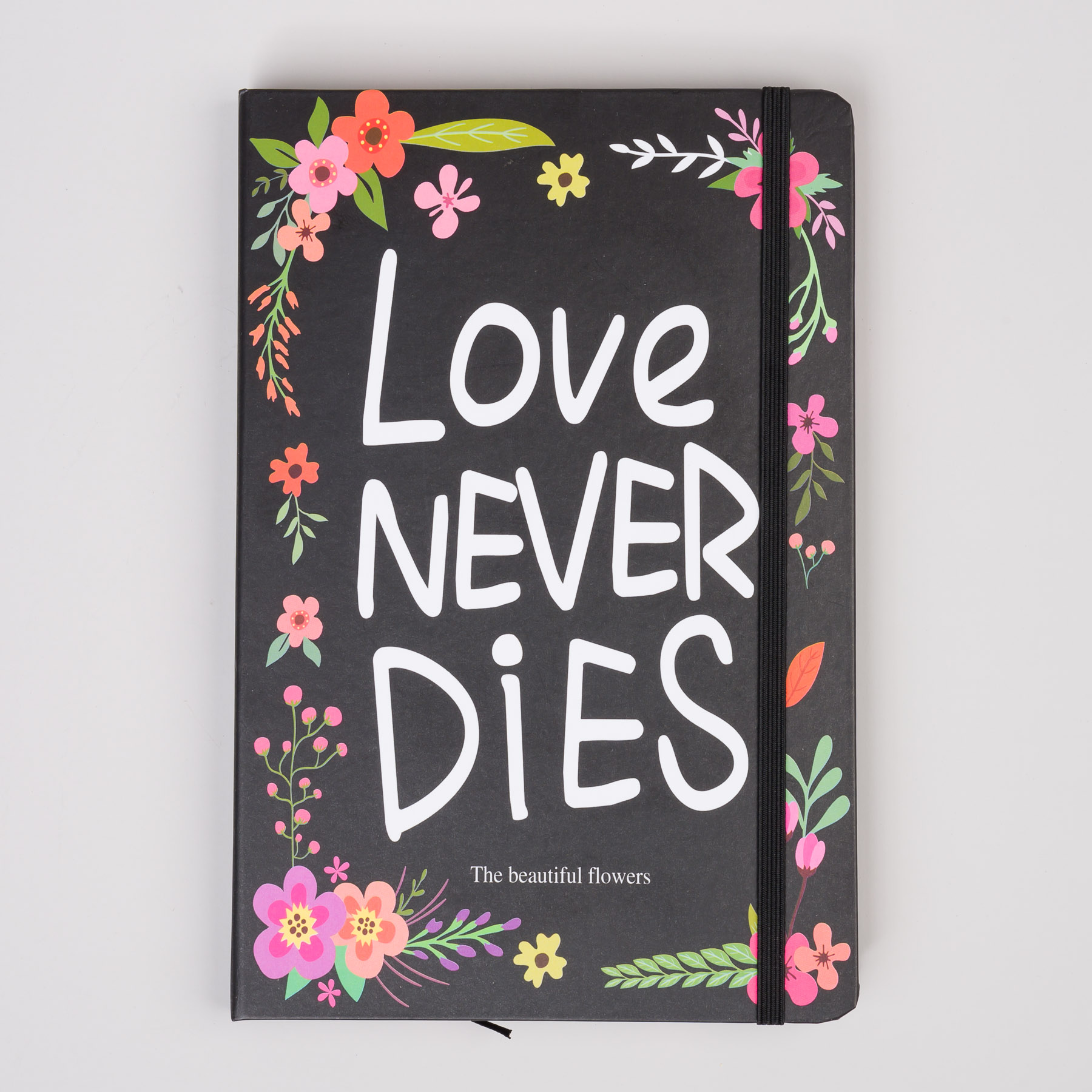 Notesz LOVE NEVER DIES - fekete