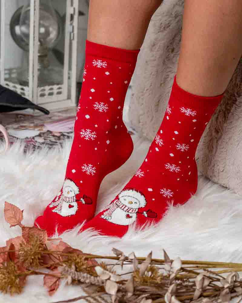 Ponožky SNEHULIAK - červené