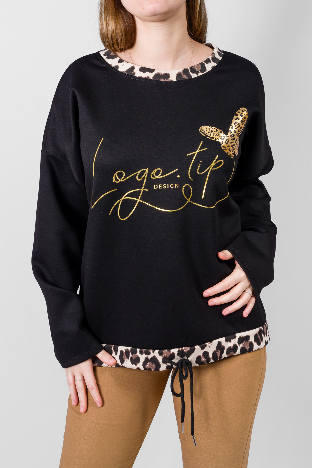 Dámska mikina DESIGN - čierna