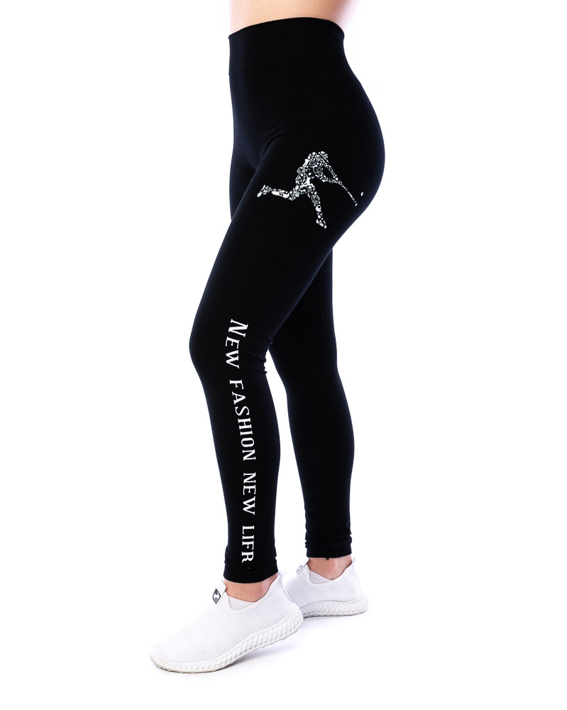Dámske čierne legíny NEW FASHION