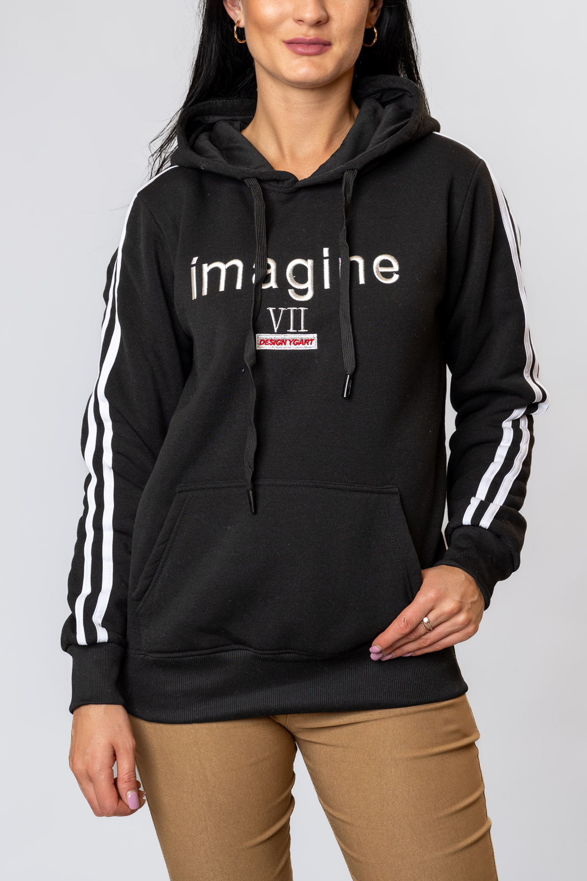 Dámska zateplená mikina IMAGINE - čierna