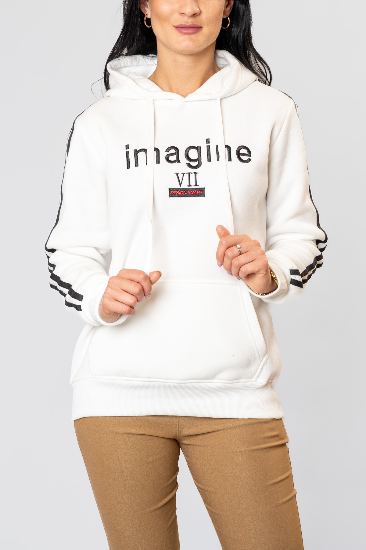 Dámska zateplená mikina IMAGINE - biela