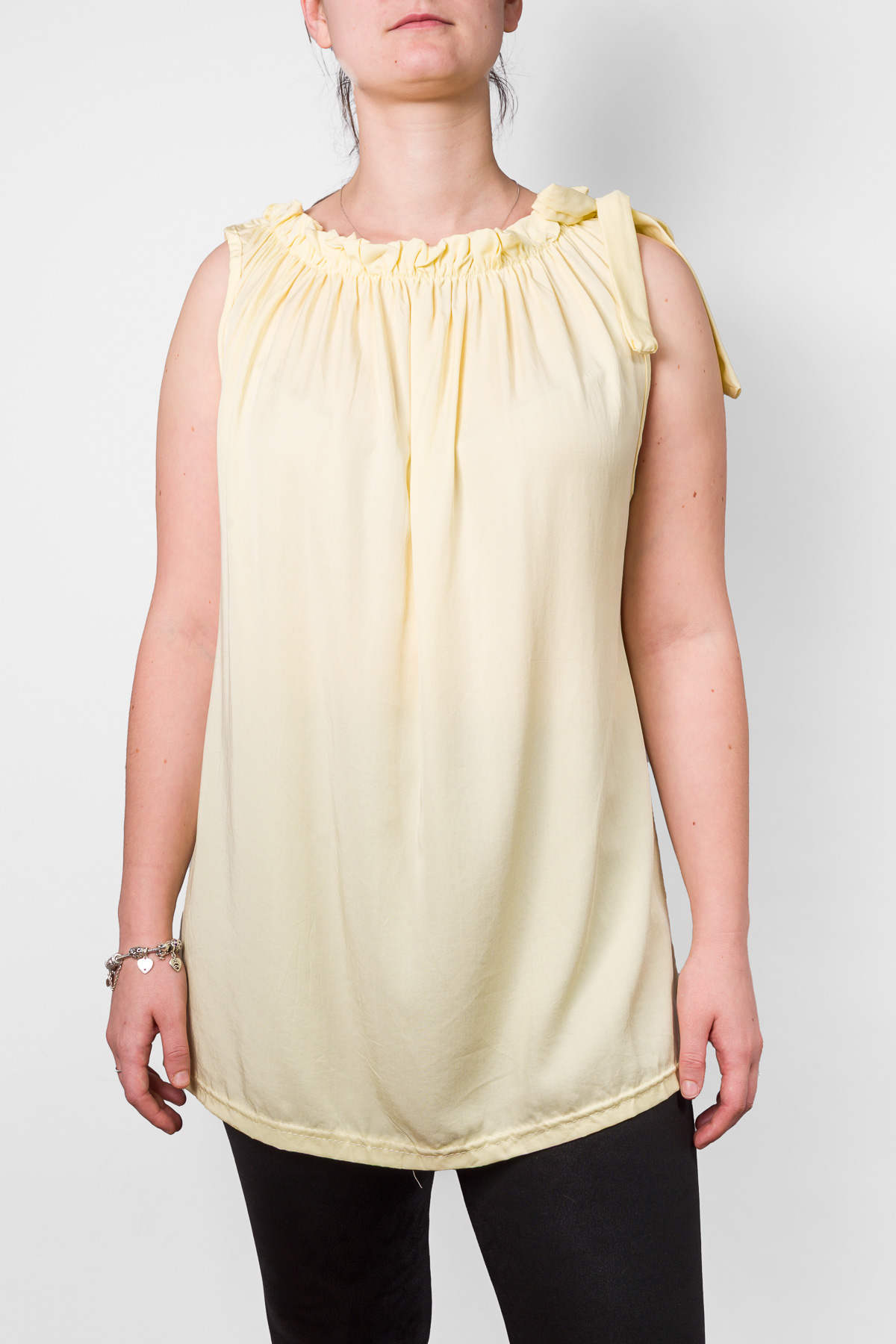 Dámsky top bez rukávov - žltý