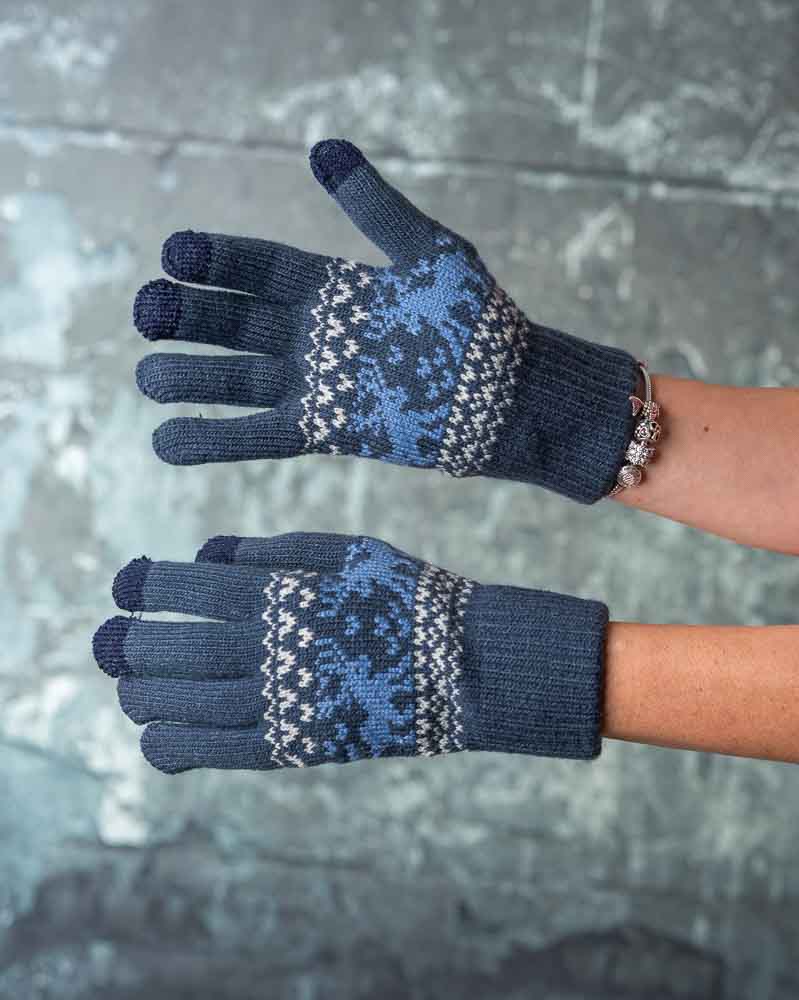 Dotykové rukavice DEER - modré