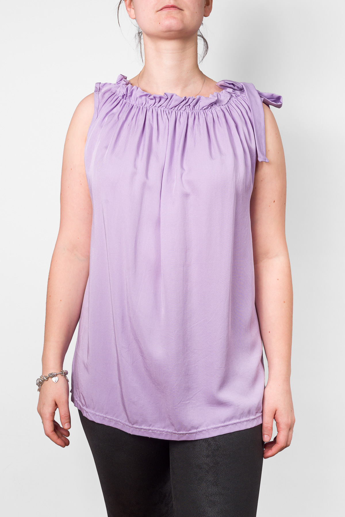 Dámsky top bez rukávov - fialový