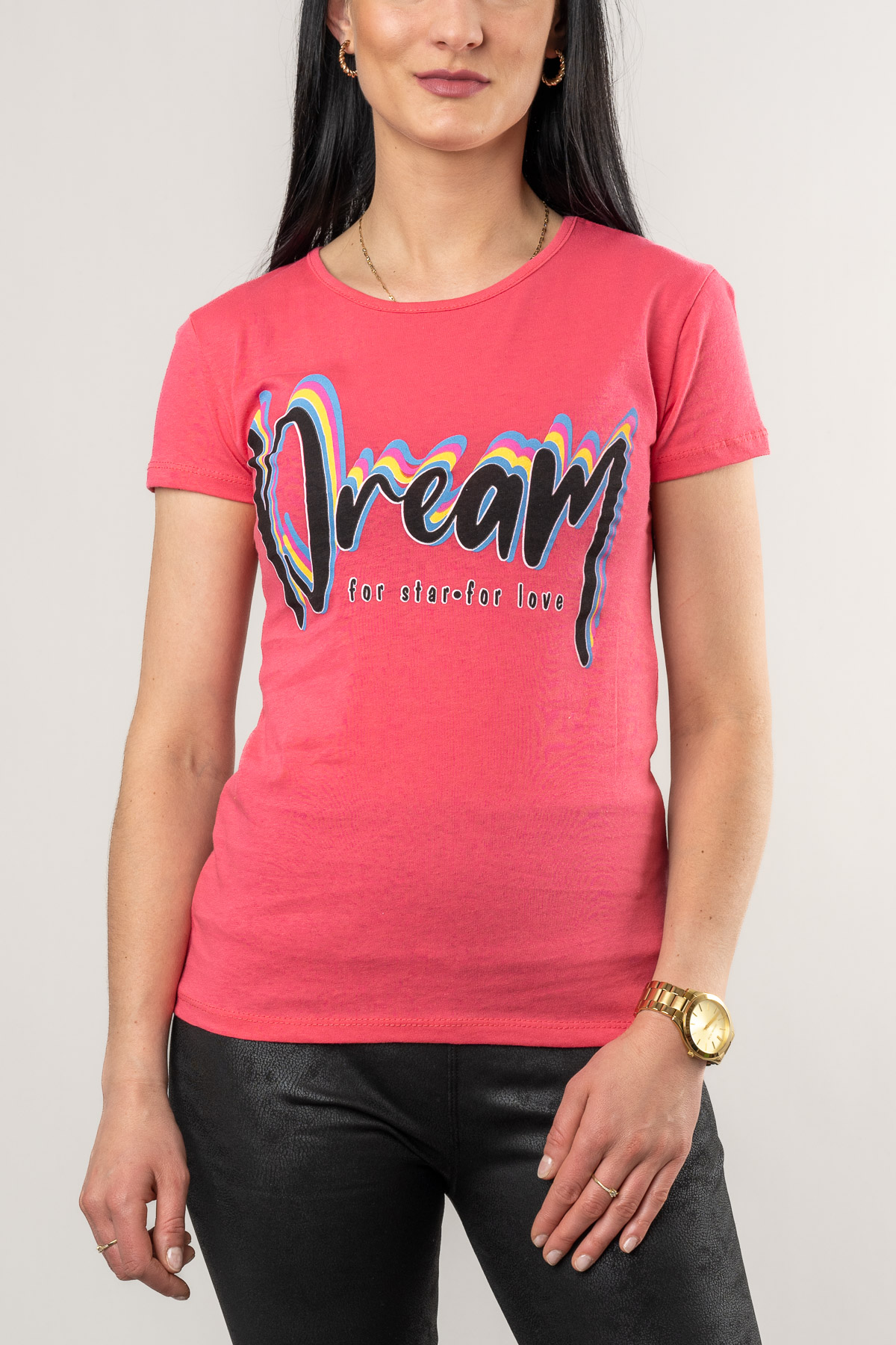 Dámske tričko DREAM FOR STAR FOR LOVE - ružové