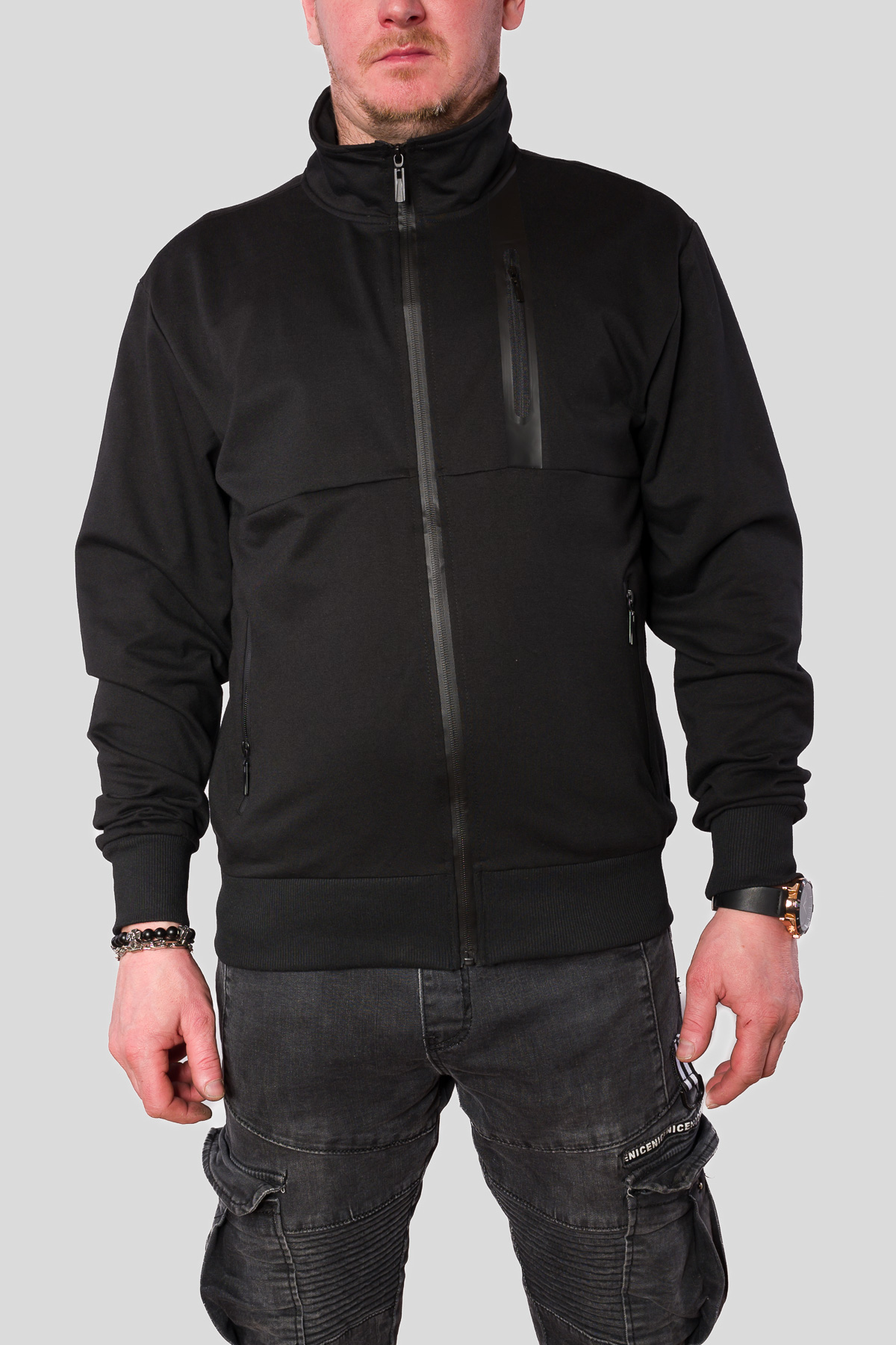 Pánska mikina SLEEK - čierna